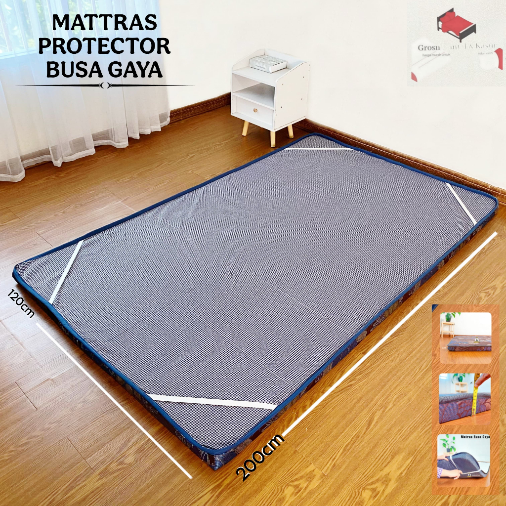 Grosir Matras Protector Busa Gaya 120 x 200 x 5 cm Toppet Kasur Spring bed