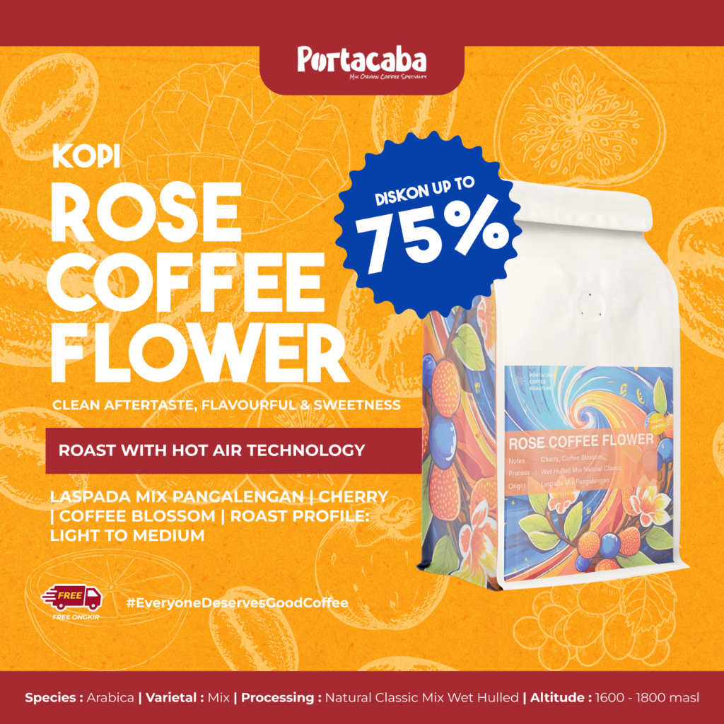 

Rose Coffee Flower Drip Bag Coffee - (kopi instan filter) by Portacaba