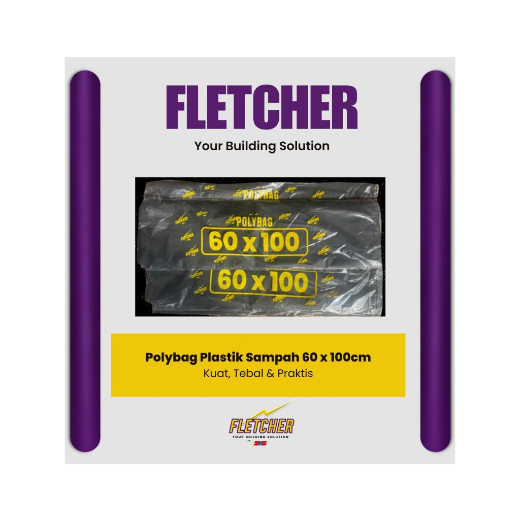 Fletcher Kantong Sampah Plastik / Polybag Plastik Sampah / Kantong Sampah Plastik Hitam