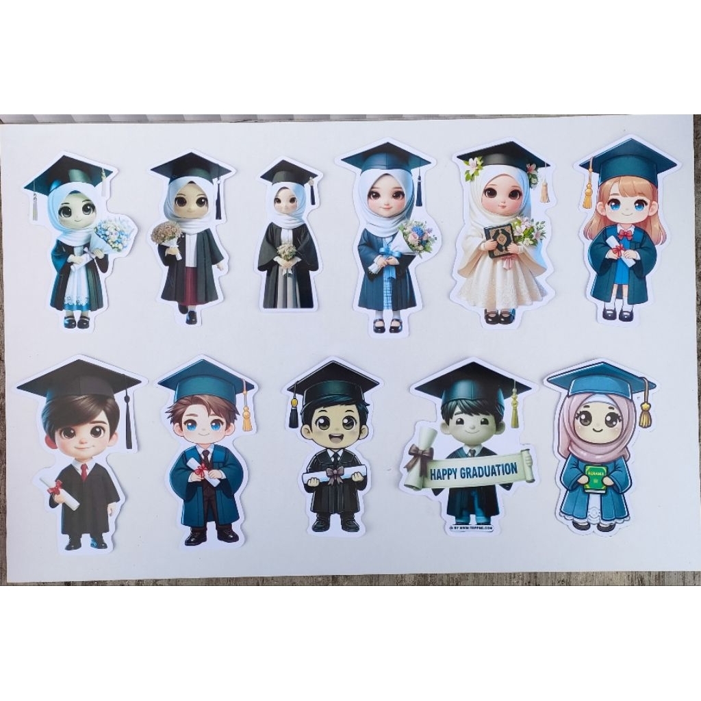 

Topper Buket/kue tema Wisuda