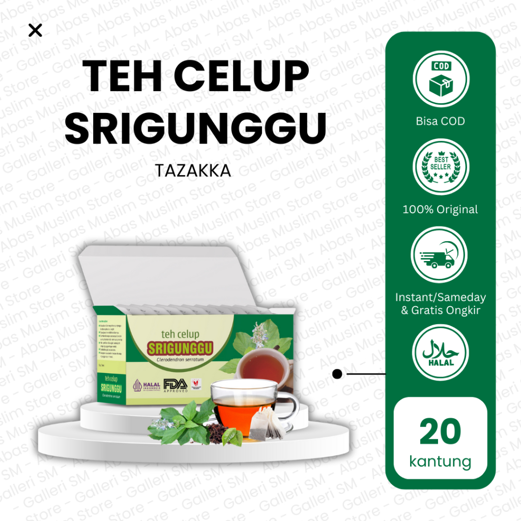 

Teh Srigunggu Tazakka Minuman Herbal Celup Isi 20 Kantong Atasi Asma Batuk Bronkitis Luka Gurah