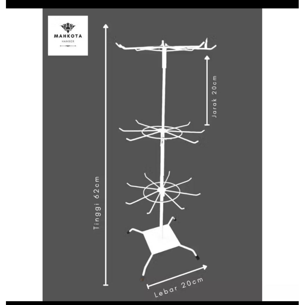 RAK DISPLAY PUTAR MATAHARI / RAK DISPLAY GANTUNGAN MATAHARI 3 TINGKAT