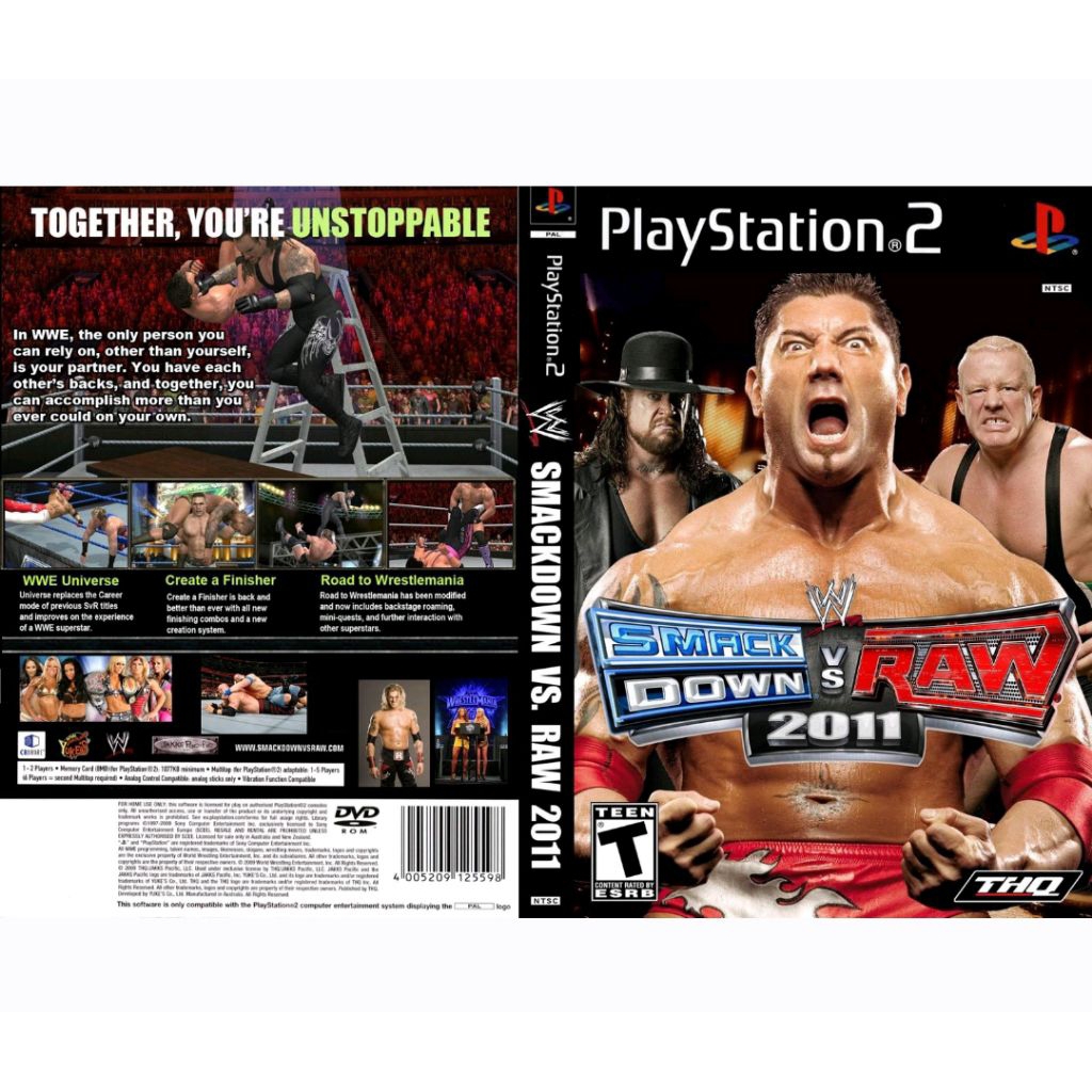 Kaset DVD Game WWE SmackDown vs. Raw 2011 - Kaset game ps 2 - Kaset game ps2 original - Kaset DVD Ga