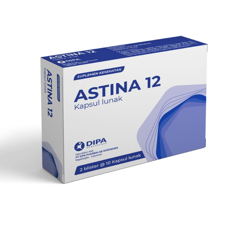 Astina 12mg Box 20's Kapsul - Astaxanthin / Antioksidan / Suplemen Daya Tahan Tubuh