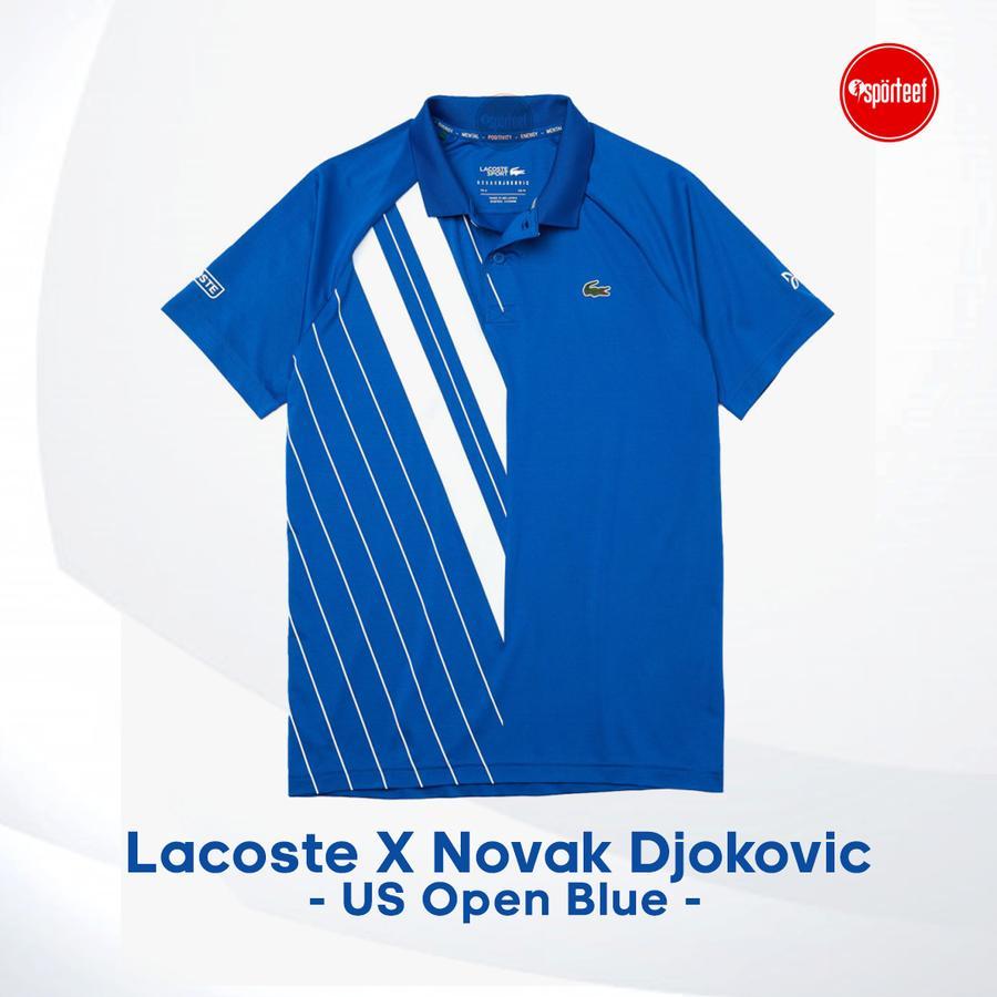 Lacoste X Novak Djokovic Polo Shirt US Open Blue Lacoste X Novak Djokovic US Open Polo Shirt / Baju 