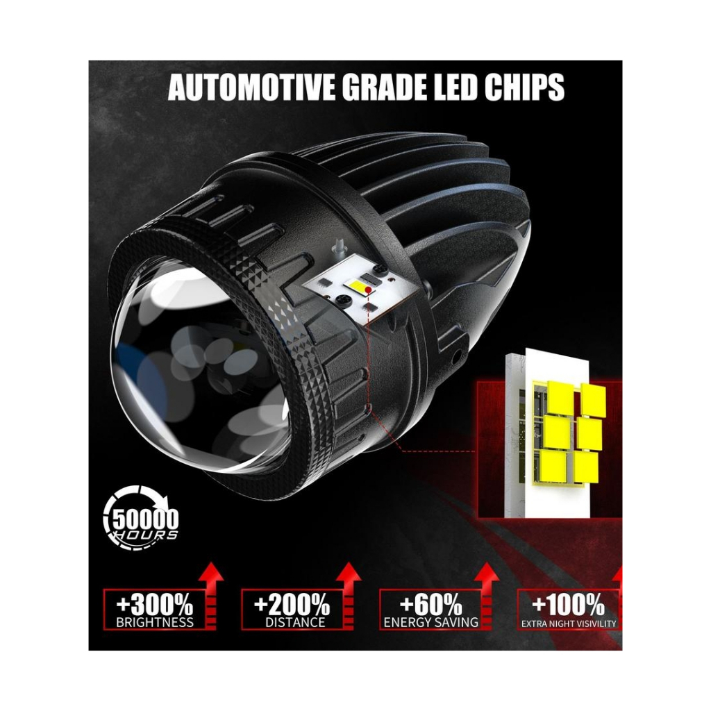 ORIGINAL AES PROJECTOR BILED FOGLAMP MINI 2 INCH FOGLAMP OVAL HONDA