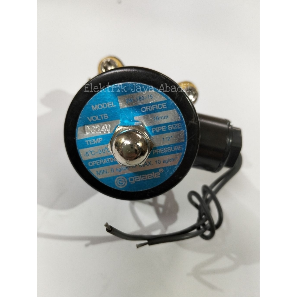 SELENOID VALVE GAIAELE 2W-160-15 1/2" BRASS KUNINGAN 24VDC 2W 160 15 1/2 INCH