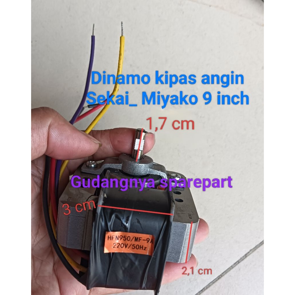 DINAMO KIPAS ANGIN 9 INCH SEKAI DAN MIYAKO HFN 950