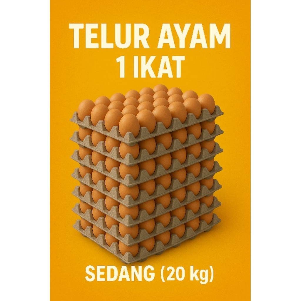 

Telur sedang berat 20kg