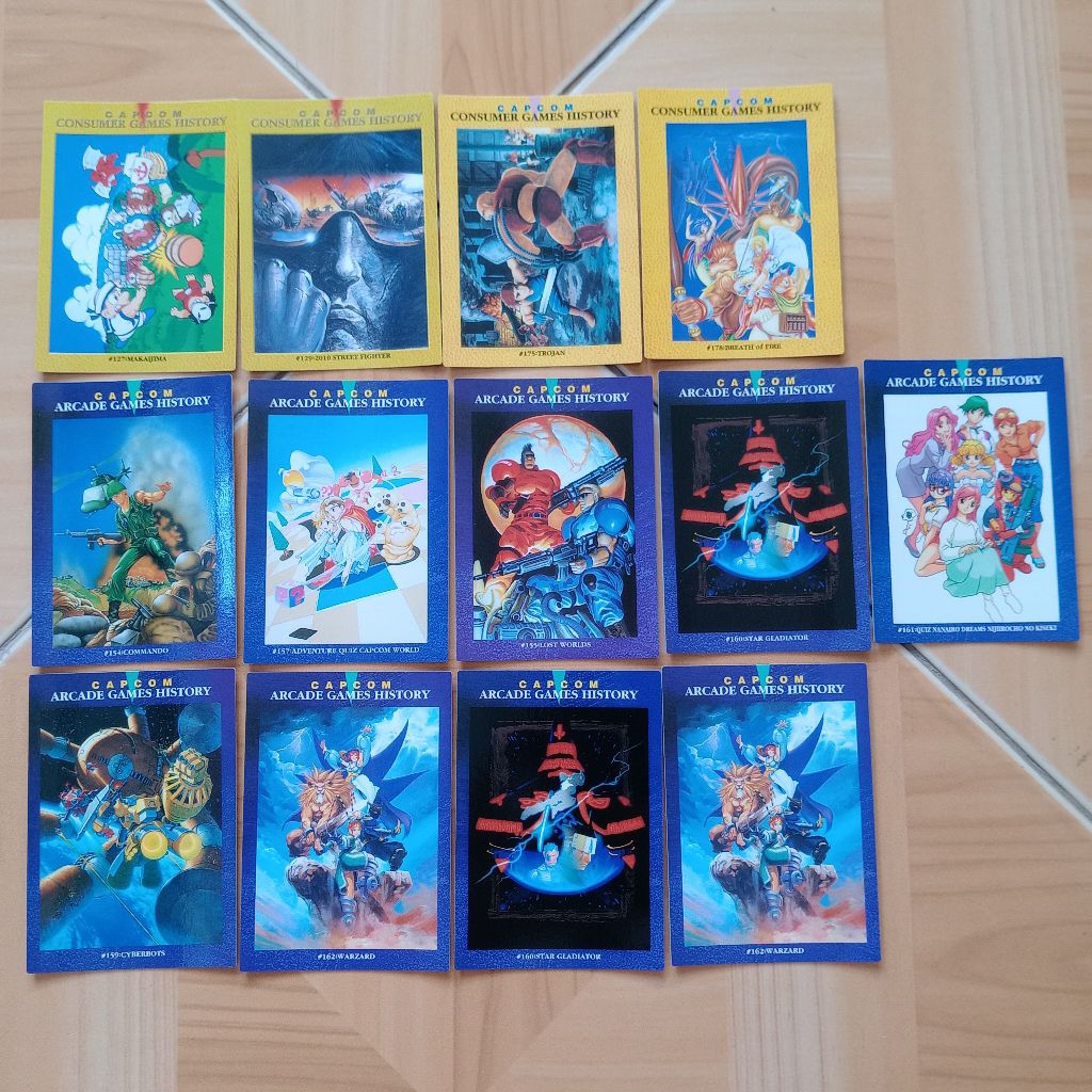 kartu capcom world 97/98 arcade game history vintage 1997/98 bandai original japan carddass masters