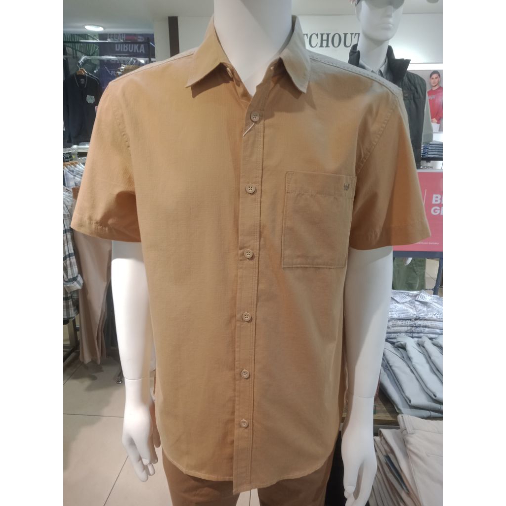 Watchout Kemeja Pendek Polos Mustard WS900180019