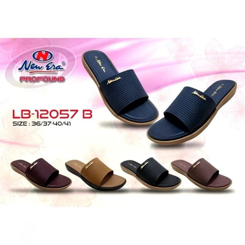 Sandal New Era 12057 - Sandal slip on cewek - sandal selop wanita dewasa - sandal selop cewek