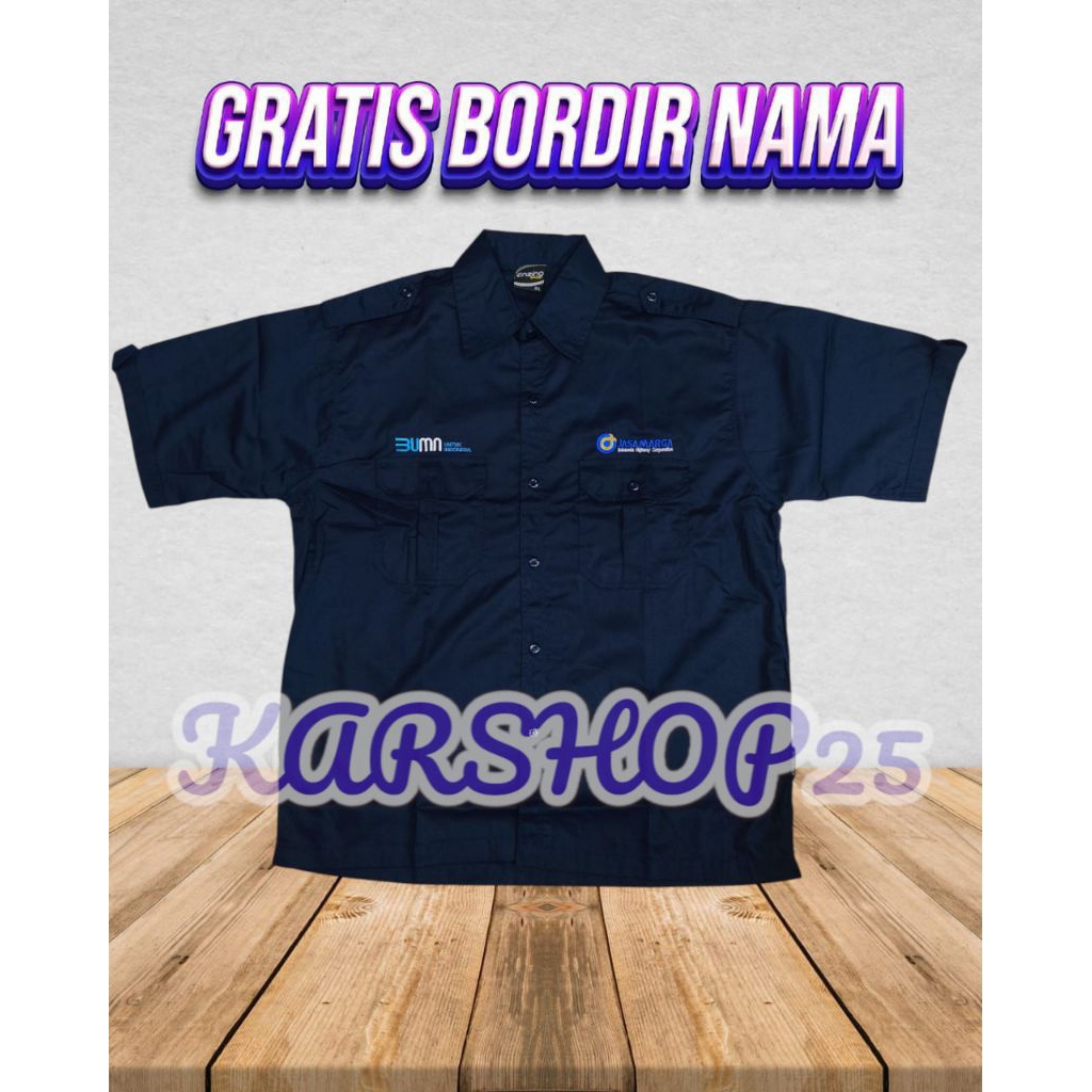 KEMEJA JASA MARGA LENGAN PENDEK TERBARU SERAGAM PDH JASA MARGA KEMEJA BUMN JASA MARGA