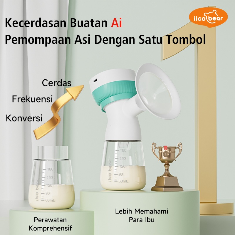 Iico Bear Asi Elektrik Tanpa Kabel Otomatis Portabel Pompa Asi Asi Bayi Baru LahirPompa Asi Kuat