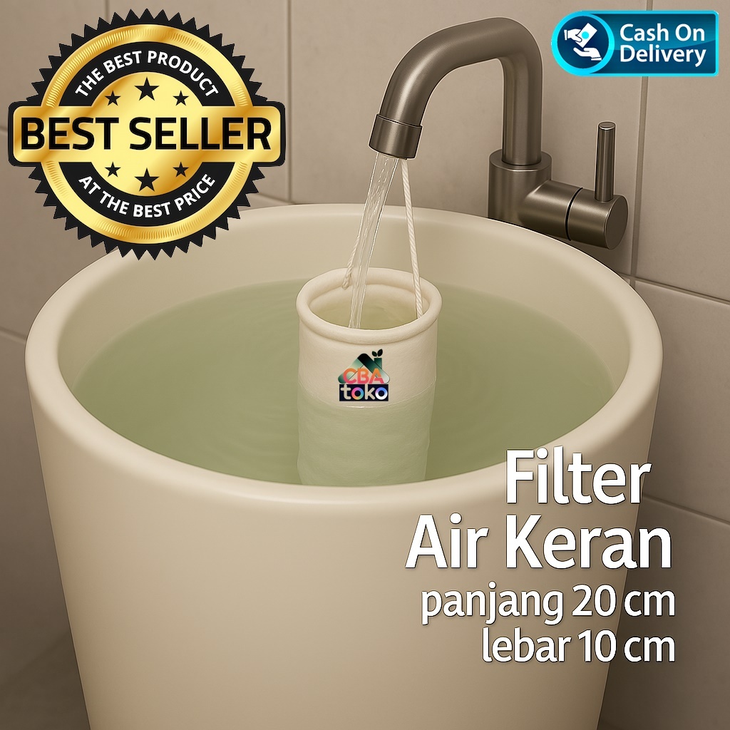 Filter Air Kain Untuk Keran & Toren Air Food Grade – Menyaring Air dan Melindungi Kesehatan Keluarga