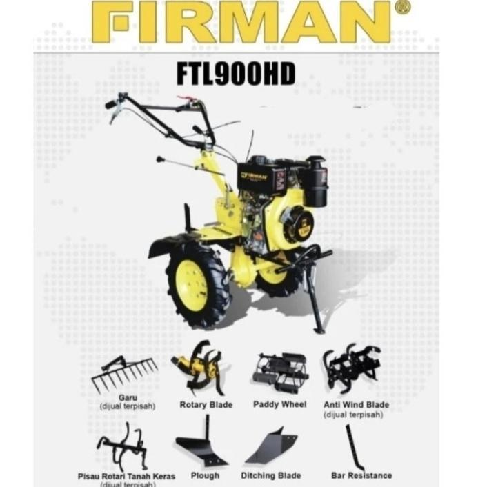 Traktor firman Diesel FTL 900 HD mesin bajak sawah