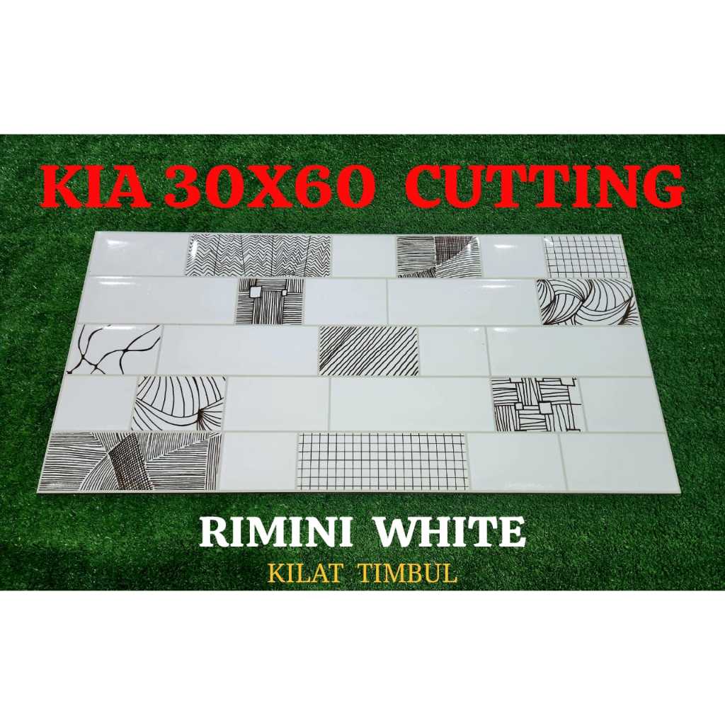 keramik kia remini white 30x60 cutting medan