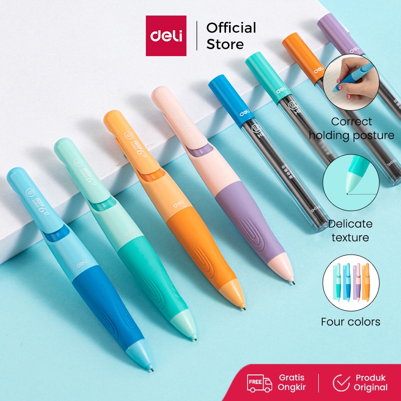 

Deli Mechanical Pencil / Pensil Mekanik 2.0mm Pensil Anak-anak Isi Pensil dan Rautan SH148
