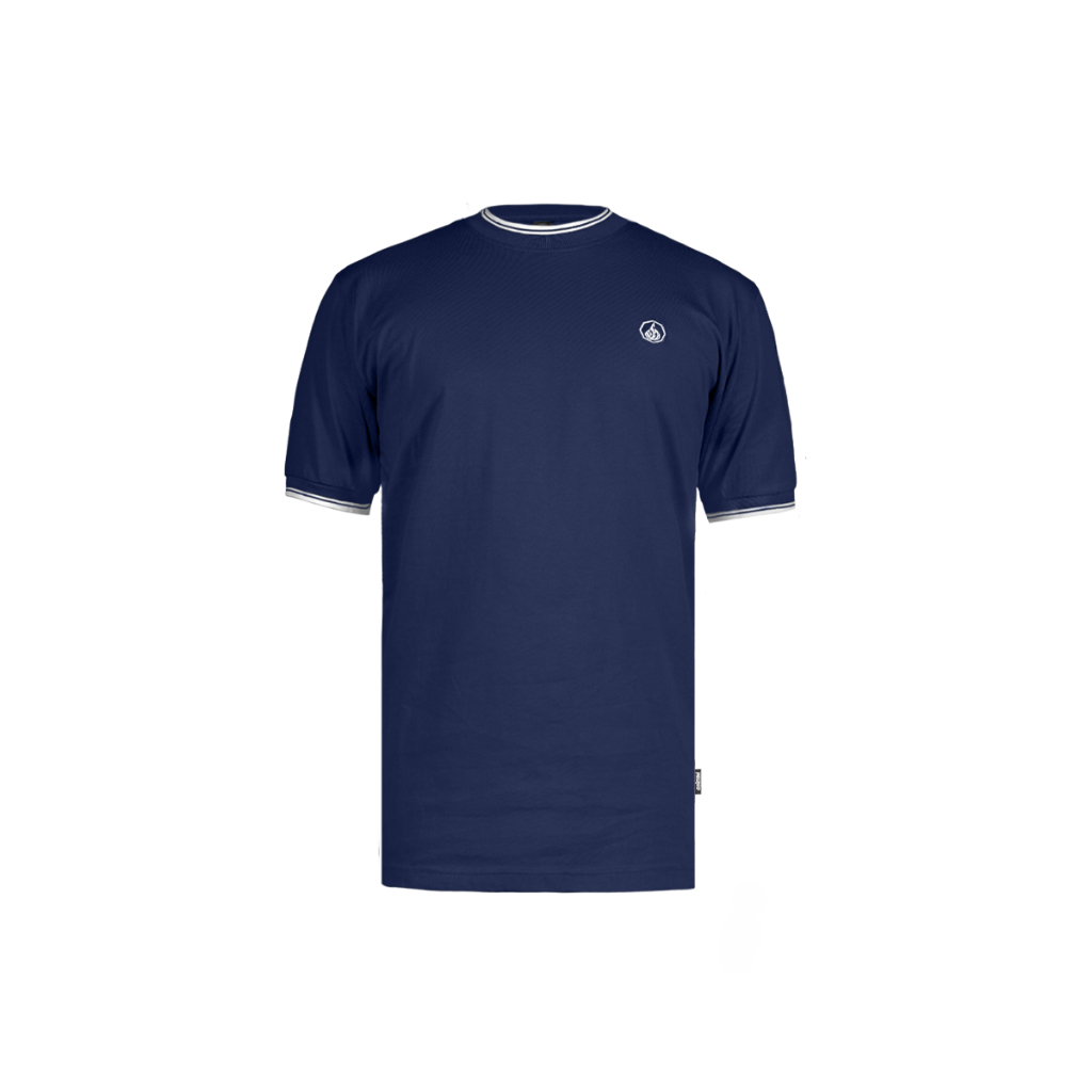 Prung Conty Kaos Ringer Tee Warna Navy Tshirt Warna Navy