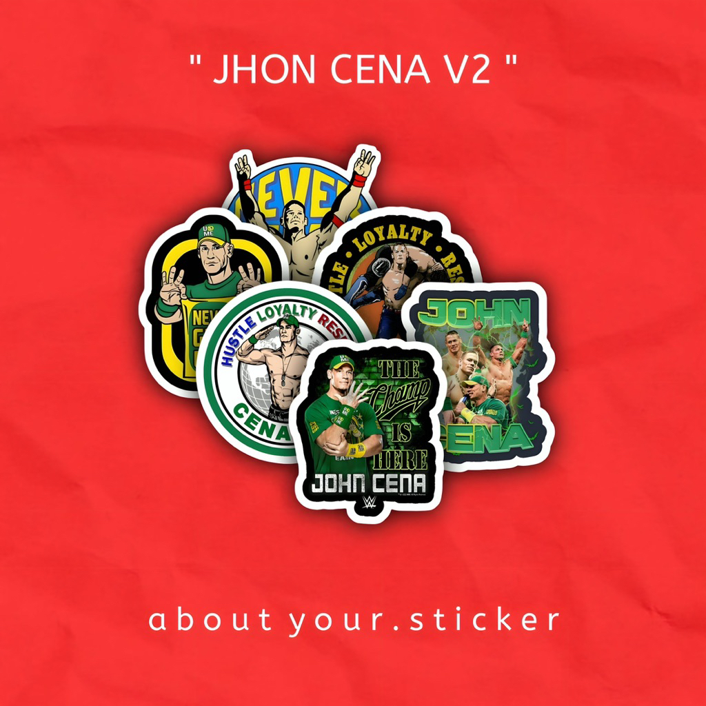 

STICKER PACK WWE “ JHON CENA V2 “ isi 6pcs
