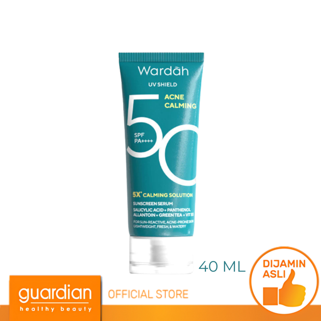 Wardah UV Shield Acne Calming Sunscreen Serum SPF 50 PA++++ 40 ml - Sunscreen Wajah - Meredakan Jera