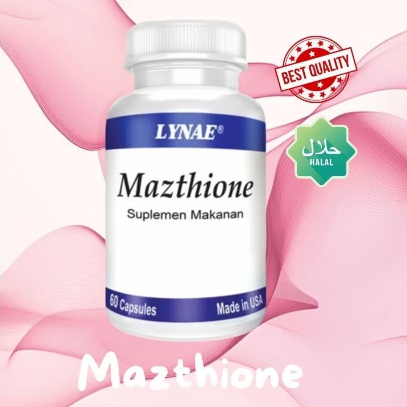 Original Mazthione Glutathione Lynae Whitening Suplemen Pemutih Badan isi 30 kapsul BPOM