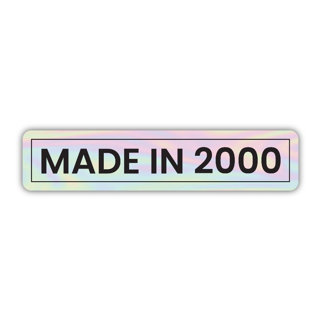 

Z353 sticker made in 2000 aesthetic, stiker hologram satuan