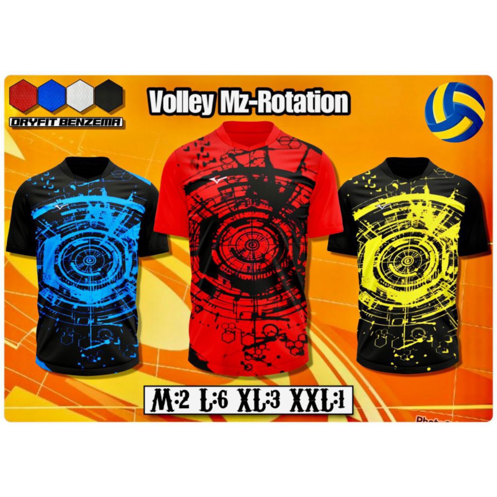 [12 PCS] MZ ROTATION / KAOS VOLLY LUSINAN / BAJU VOLI PRINTING