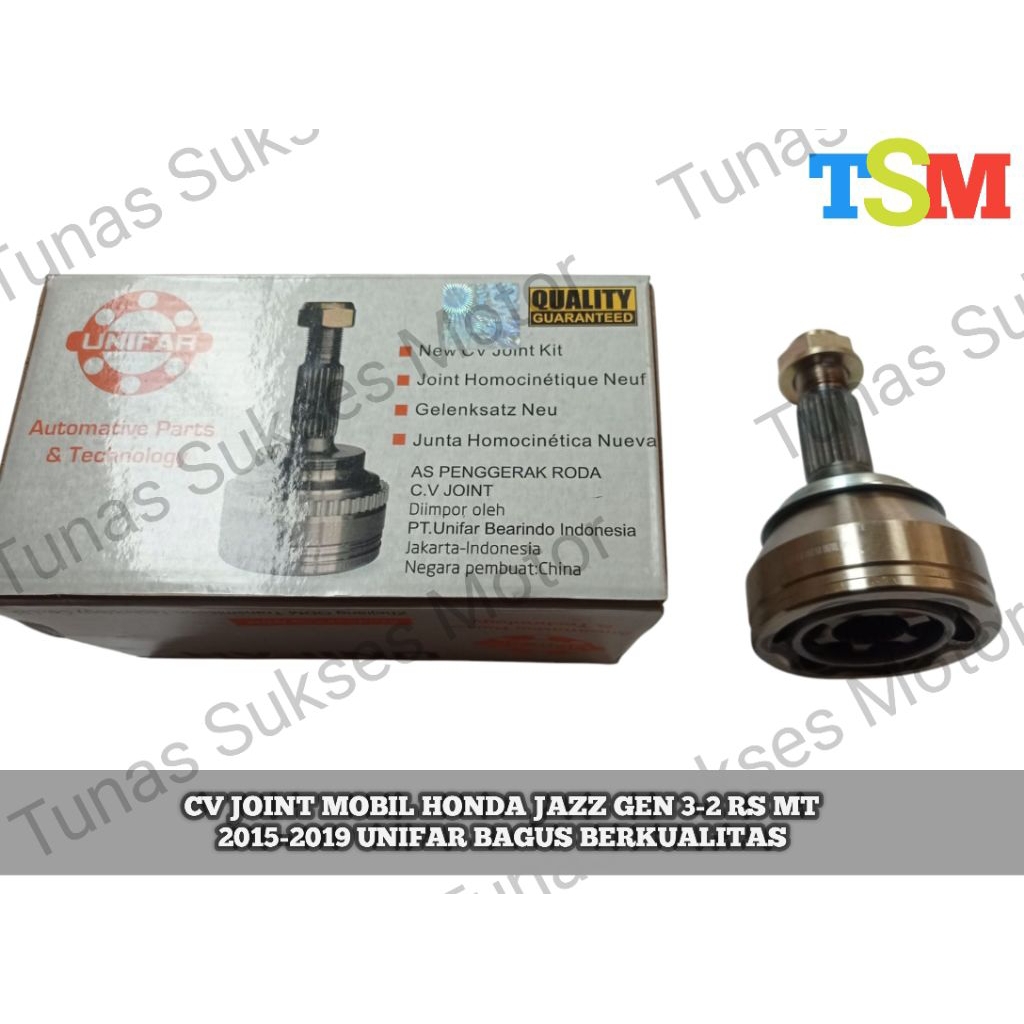 CV JOINT MOBIL HONDA JAZZ GEN 3 RS MT  2015-2019 UNIFAR BAGUS BERKUALITAS