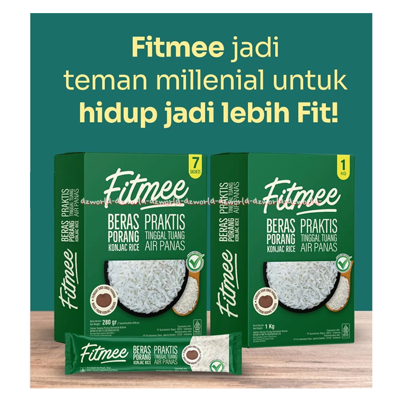 

Fitmee 280gr Beras Praktis Porang 7sachet Tinggal Tuang Air Panas Fit Mee Rice Beras Porang