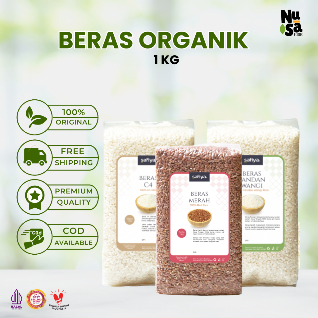 

Beras Safiya Organik 1 Kg Beras Merah Pandan Wangi Best Quality