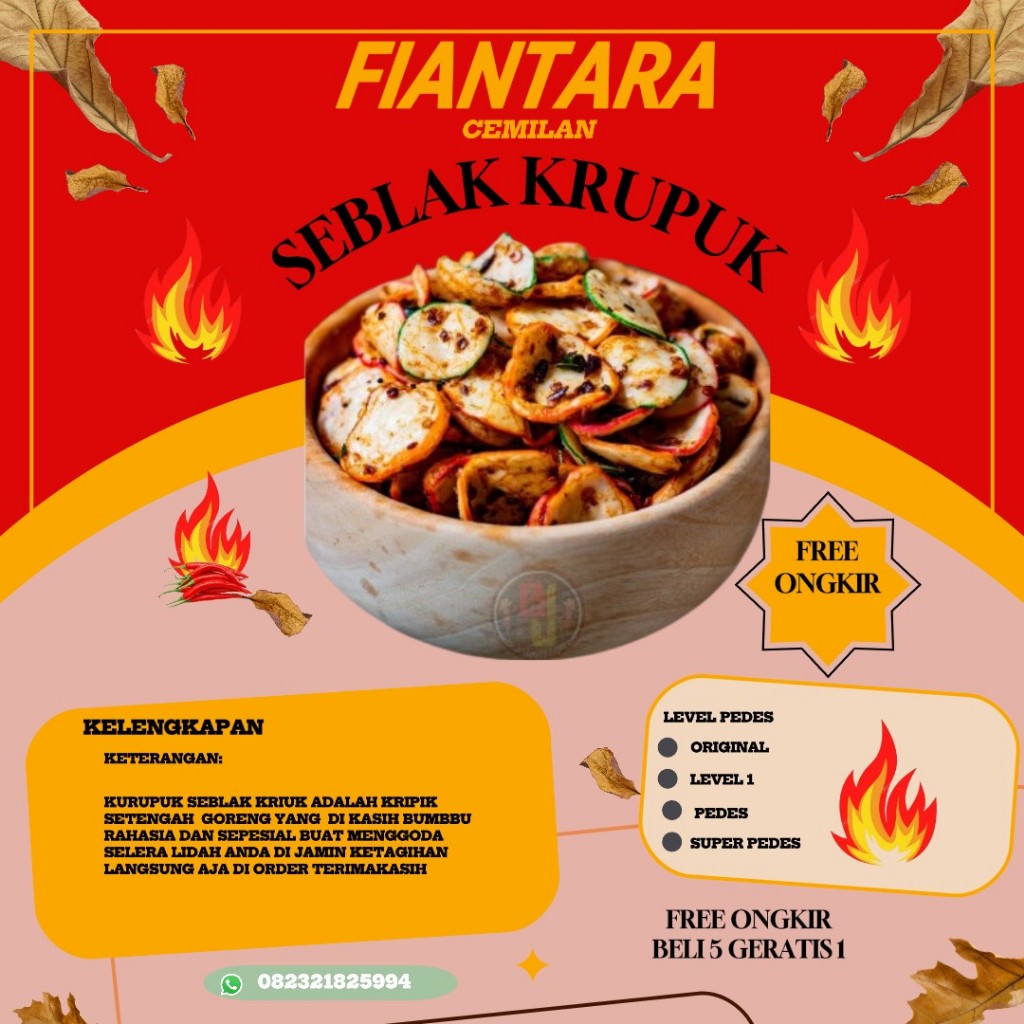 

Fiantara Cemilan Sabun Segar Kruk Sebelak Krupuk