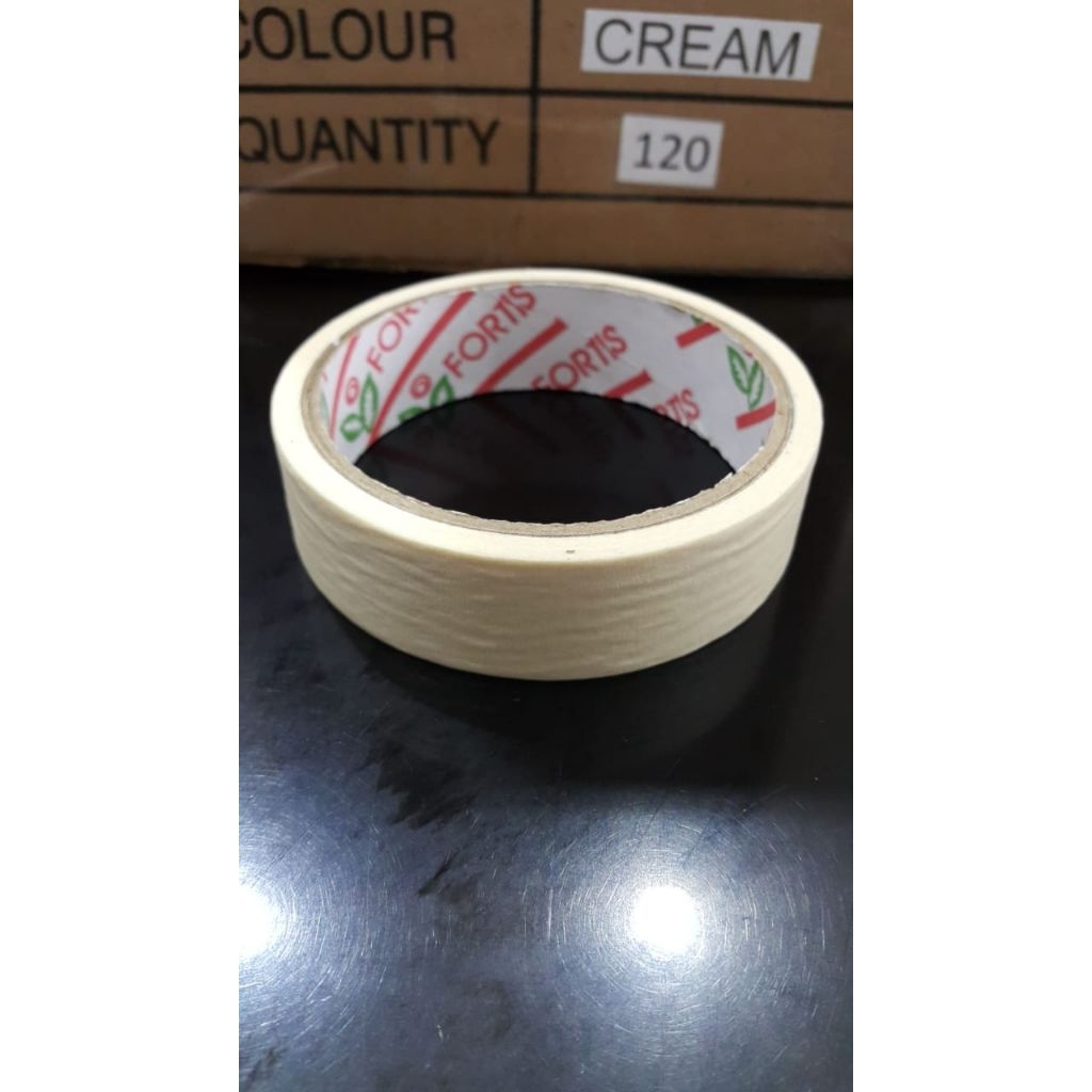 

Masking Fortis/Lakban kertas Fortis 1inch x 11mtr (1dus = 120pcs)