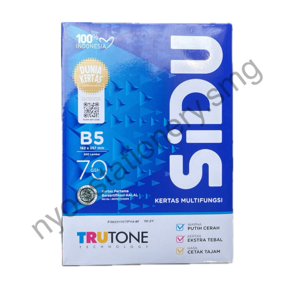 

HVS B5 70 GRAM SINAR DUNIA SIDU