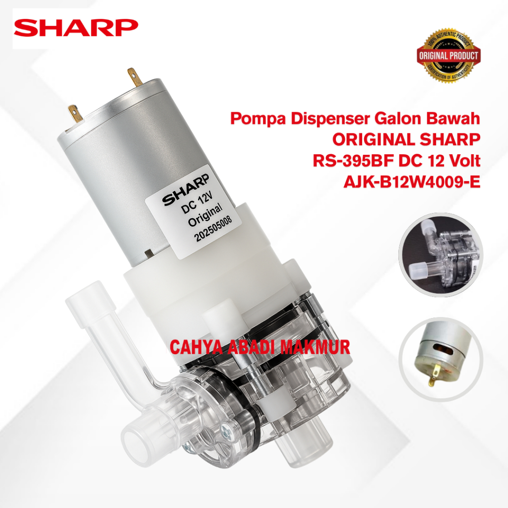 Dinamo Pompa Dispenser Galon Bawah Original SHARP RS-395BF 12V DC AJK-B12W4009-E Original - Dinamo D