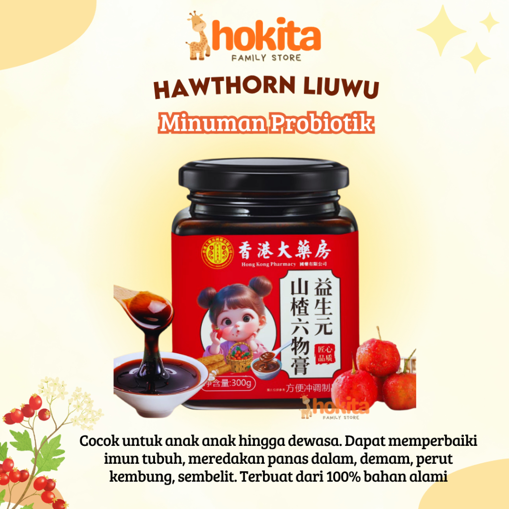 

Hawthorn Liuwu Minuman Prebiotik 100% Bahan Alami / Meredakan panas dalam / Demam / Perut Kembung dan Sembelit
