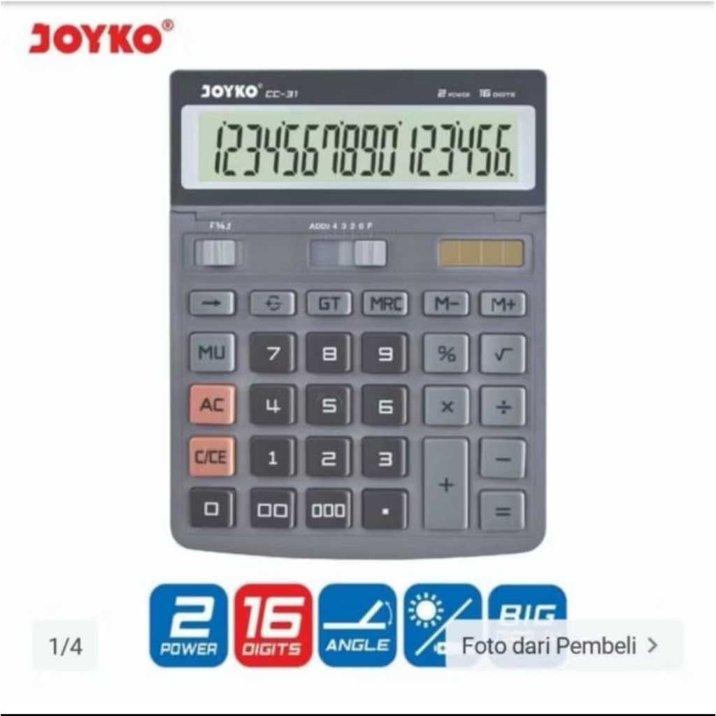 

Kalkulator Joyko Cc-31 16 digit (1pcs)
