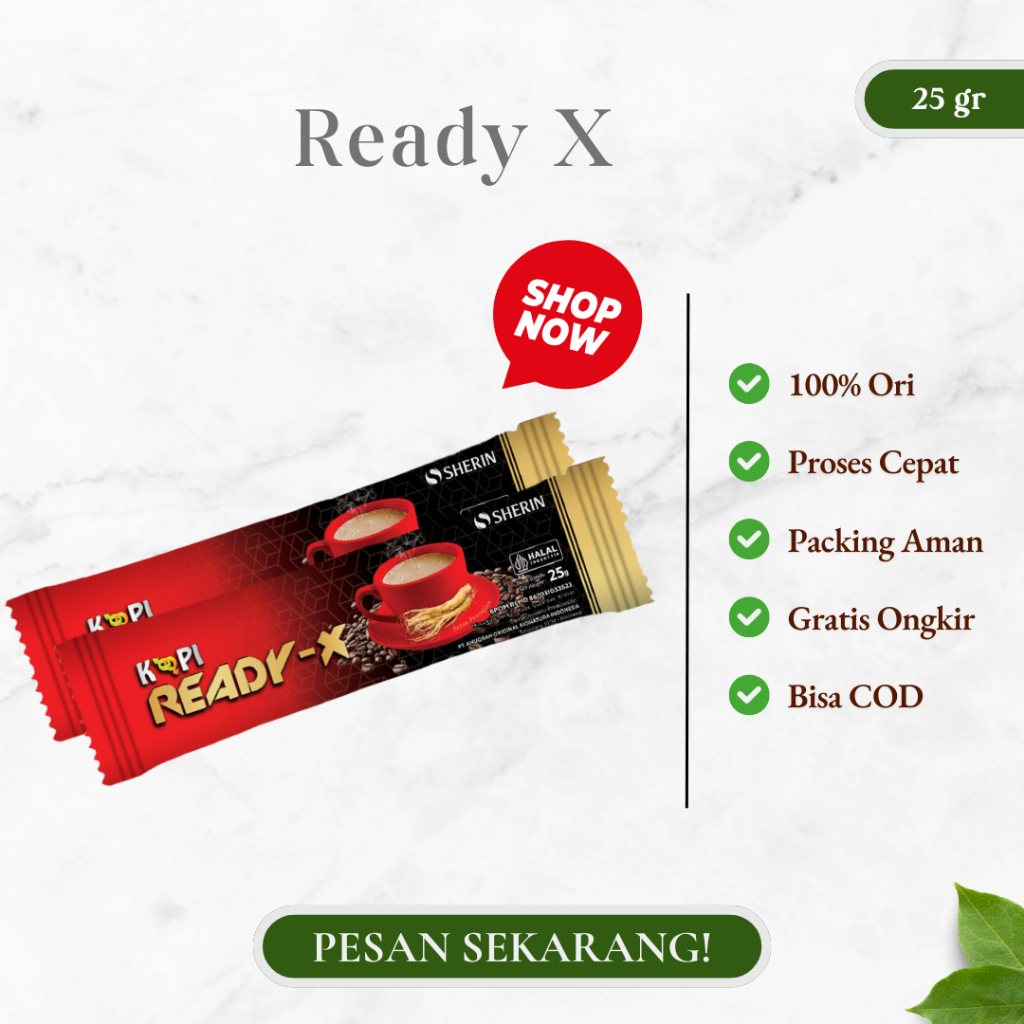 

Ready-X 25gr Original - Kopi Romantis BPOM Halal