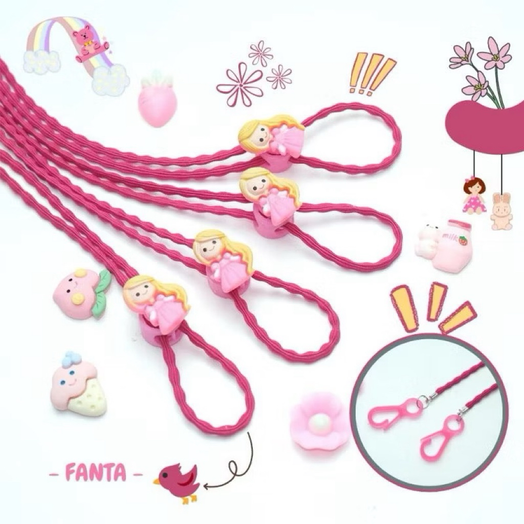 STRAP MASKER TALI KARET PADI POLOS/Kalung Masker 2 In 1/Strap Masker 2in1 Tali Korea Elastis