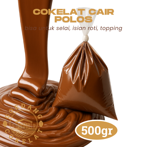 

Goedang Cokelat | Coklat Cair POLOS 500gr | Serbaguna, lezat, manis dan lembut | cocok untuk toping & selai | coklat cair 1kg lumer filling untuk toping kiloan murah premium - selai coklat filling cair 1kg crunchy roti topping piscok selai