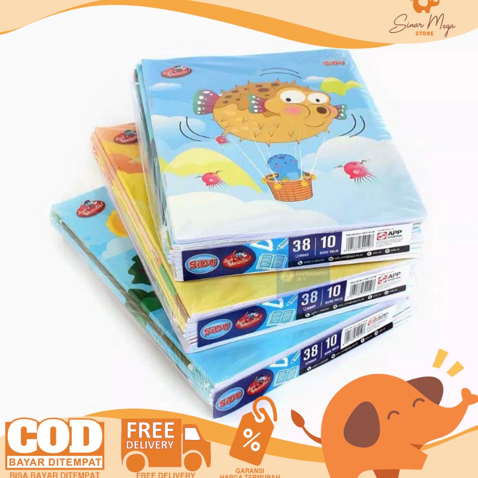 

KODE F34F SIDU Sinar Dunia Buku Tulis 38 Lembar Dijual Per Pak BUKU TULIS SIDU 38 LEMBAR BUKU SIDU 38