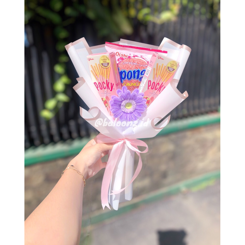 

(BACA DESKRIPSI) BUKET SNACK BUNGA KAWAT BULU/BUKET JAKARTA/BUKET MURAH