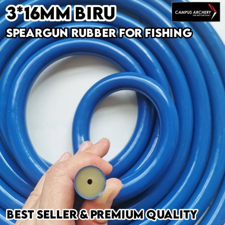 KODE P39W Karet Speargun 16mm Biru Permeter Spearfishing Rubber Premium Bukan Primeline Rob Allen