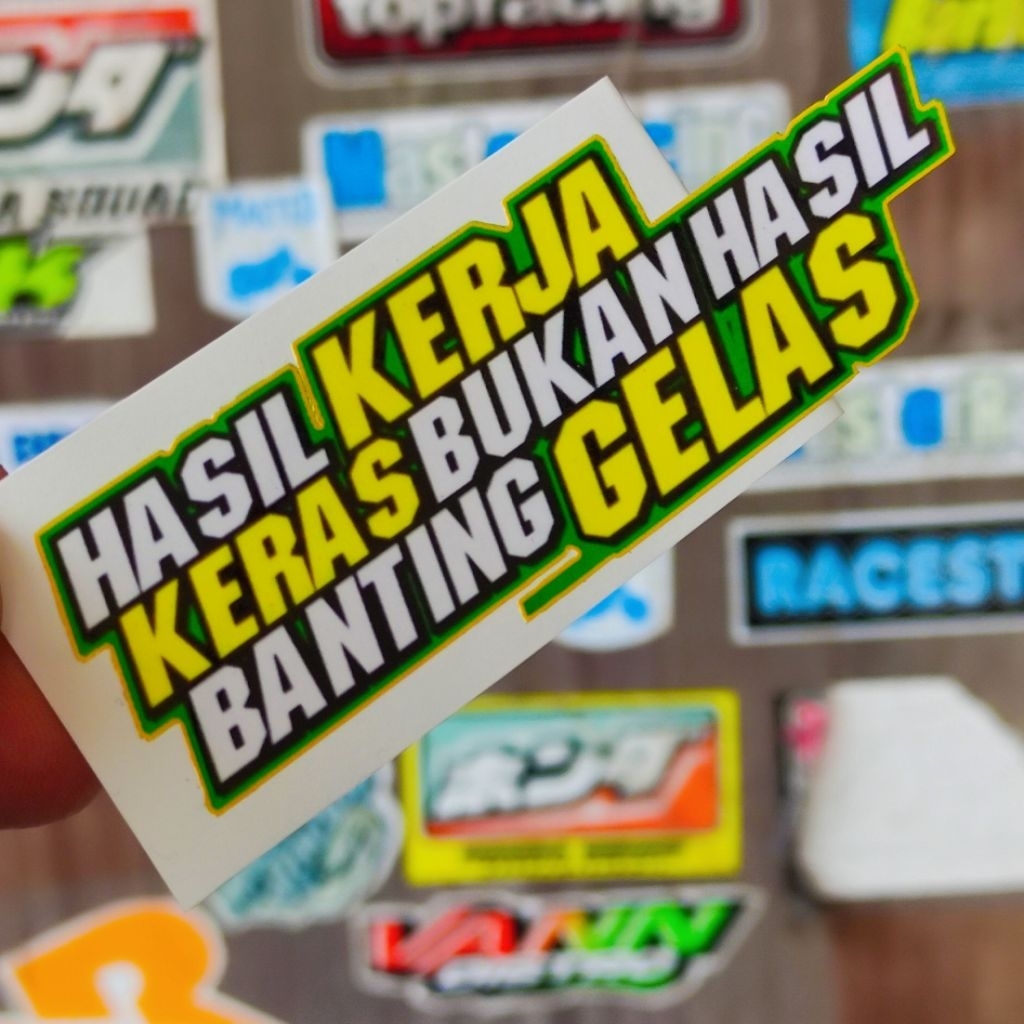

stiker bukan hasil banting gelas