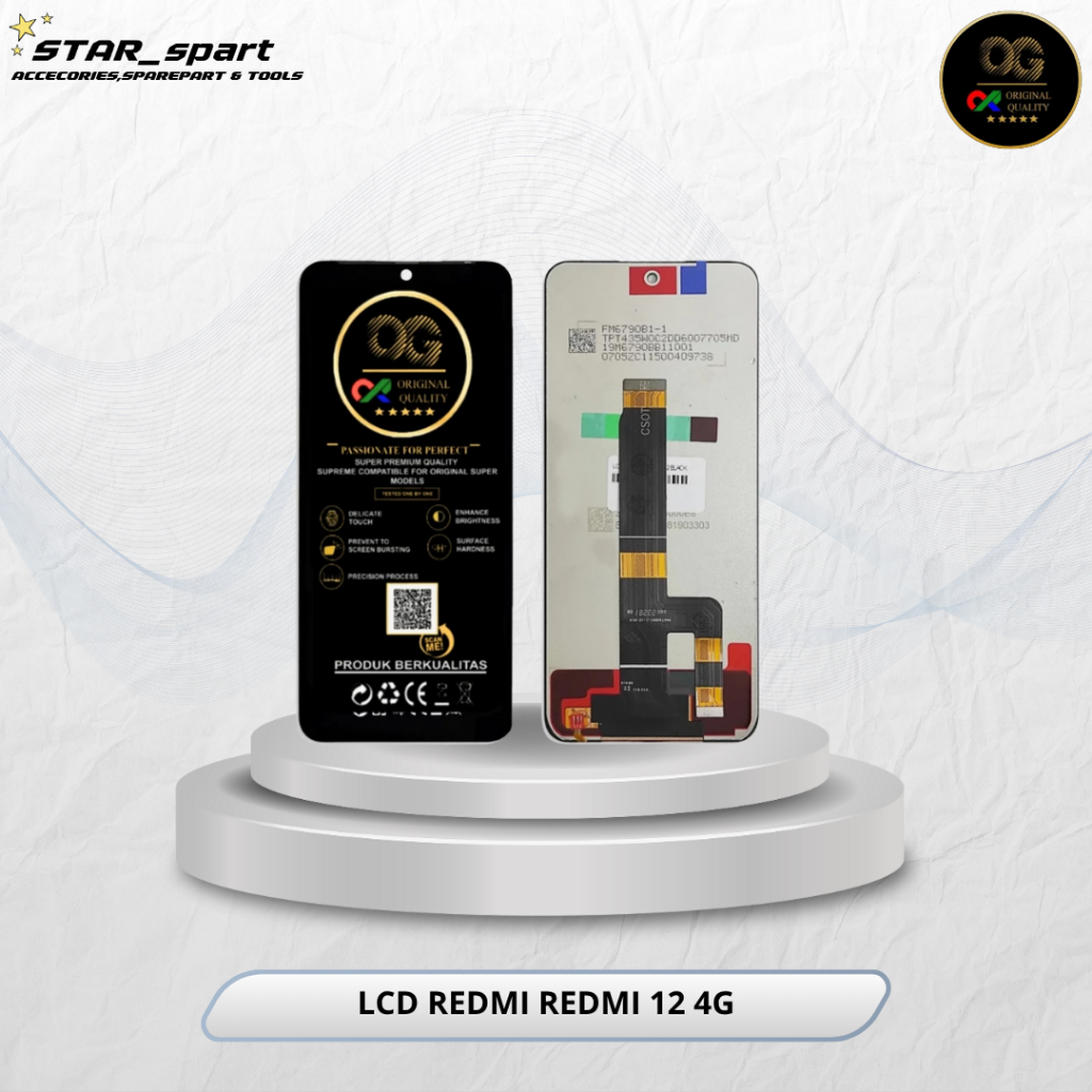 LCD REDMI 12 BLACK OG SUPER/LCD OG/OG LCD/LCD REDMI
