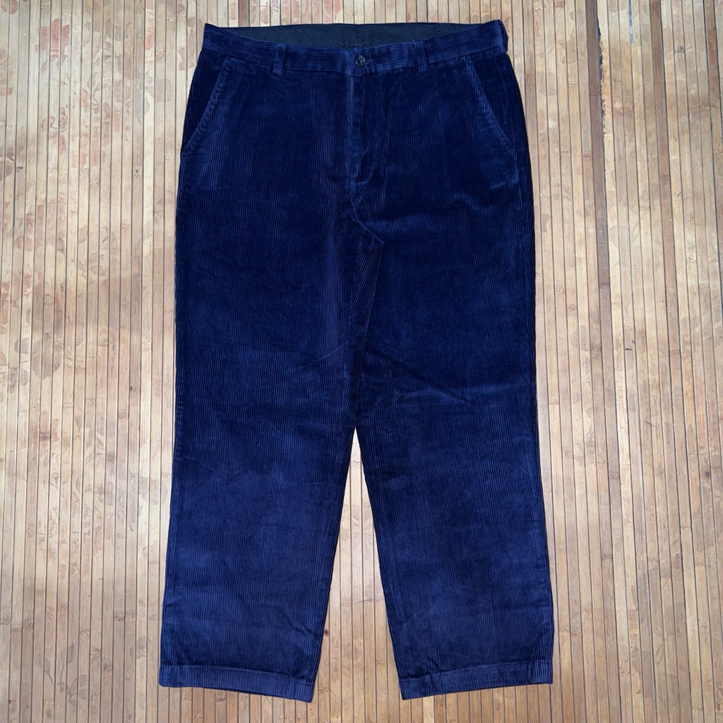 BROOKS & BROTHERS BLUE REGULER FIT CORDUROY PANTS