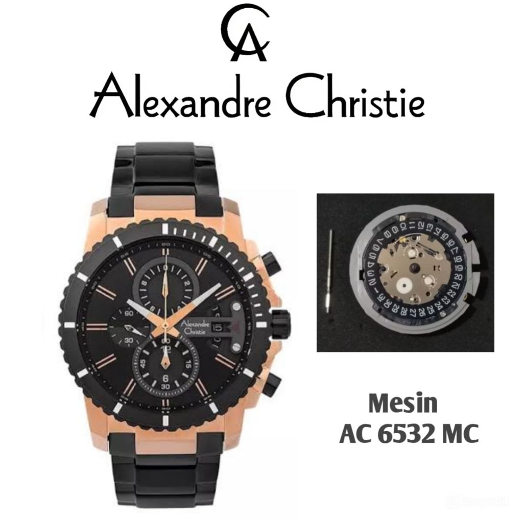 Mesin Original untuk Jam Tangan Alexandre Christie Type AC 6532 MC