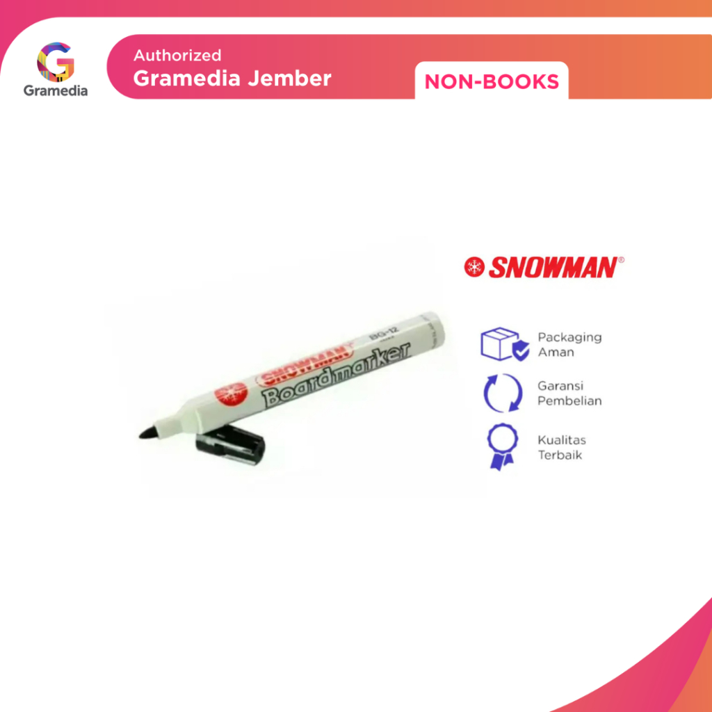 

SNOWMAN B.MARKER BG-12 BLACK - Gramedia Jember