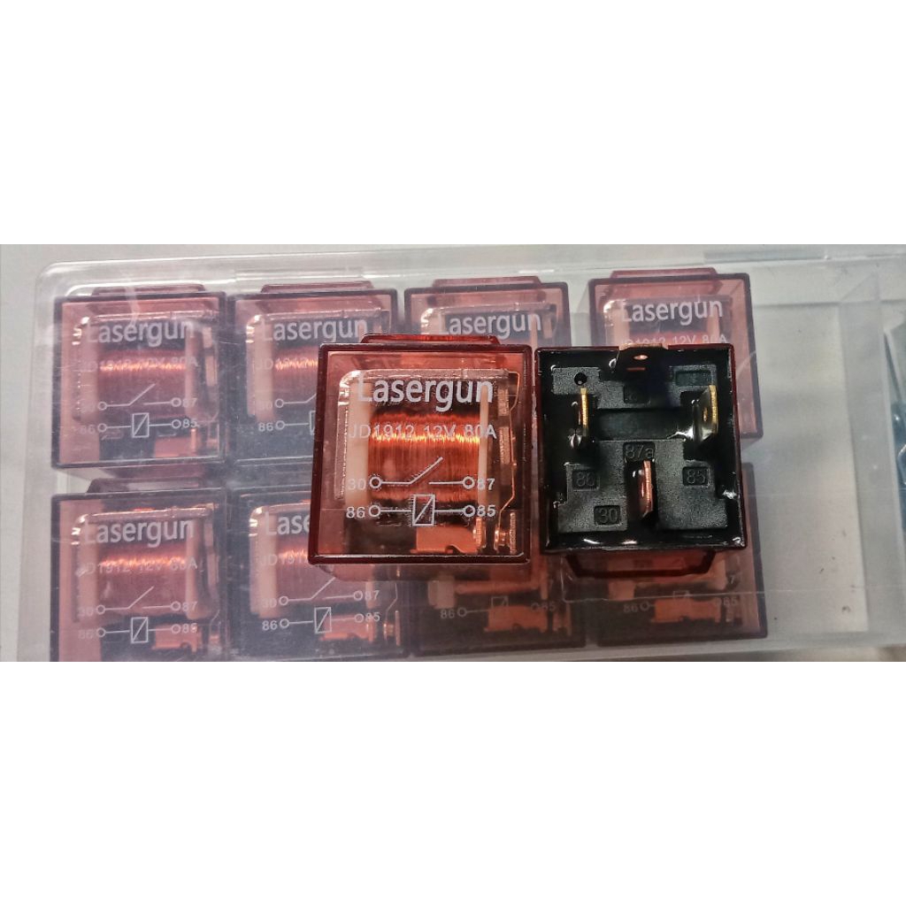 RELAY TRANSPARAN KAKI 4 80 AMPERE 12VOLT