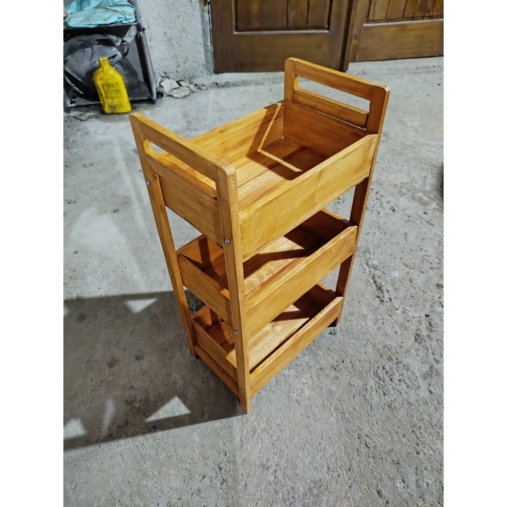 Terbaru Rak Bawang Kayu Susun 3 Serbaguna